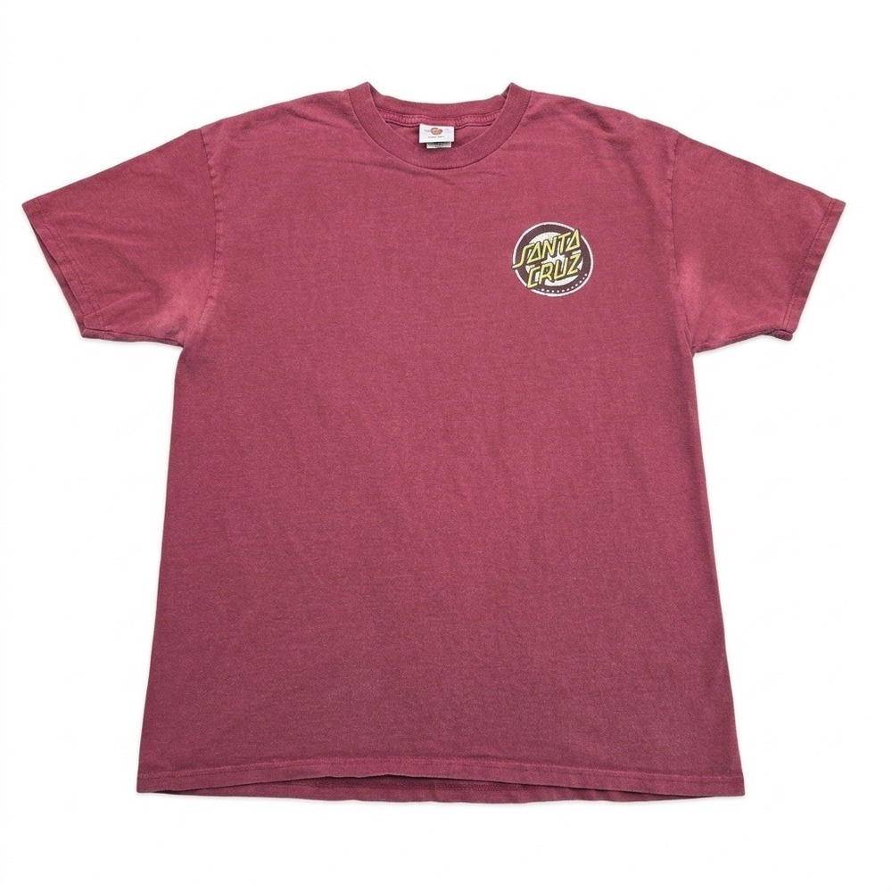 Santa Cruz Skateboards Classic Logo T-Shirt Maroon Mens Large Skate Streetwear
